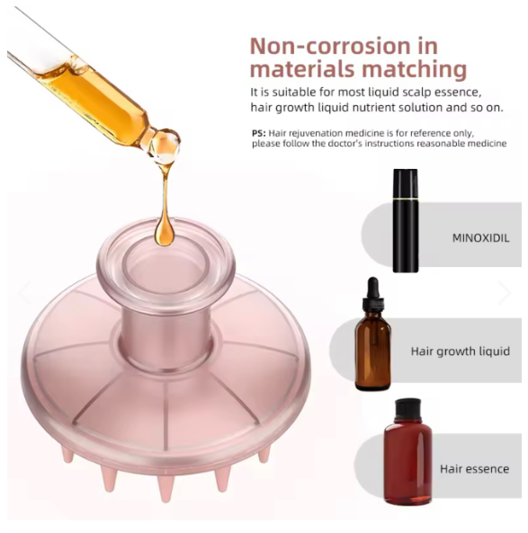 Masajeador Capilar con Depósito de Aceite – Aplicación Limpia y Uniforme